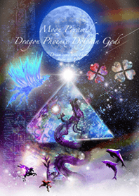 Moon Pyramid Dragon Phoenix Dolphin God#