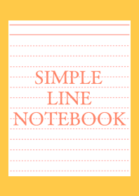 SIMPLE ORANGE LINE NOTEBOOK-ORANGE