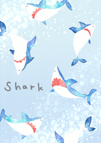 Watercolor shark illustration28