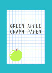 GREEN APPLE GRAPH PAPER-TURQUOISE BLUE