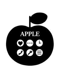 Apple Pattern[Black]