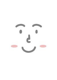 Smiling face.white,gray(Japan)