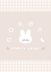 cute cherry rabbit
