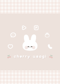 シンプル可愛い♡さくらんぼ×うさぎ♡