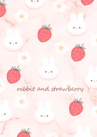 Rabbit, Strawberry and Flower pink07_2