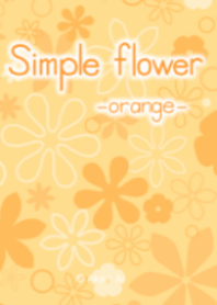 Simple flower -orange-
