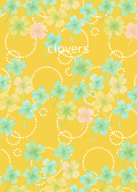 Colorful Clover on yellow