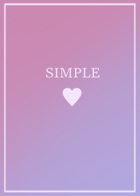 大人のシンプルハート =purple gradation=