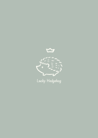 Lucky Hedgehog -smoky green- crown