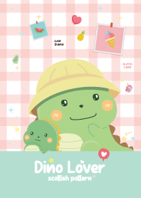 ไดโนเสาร์ ลายสก๊อต สีมิ้นต์