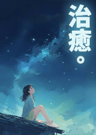 禪意療癒生活-仰望星空的女孩1護眼黑色