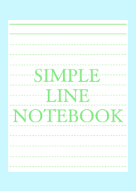 SIMPLE GREEN LINE NOTEBOOKj-LIGHT BLUE