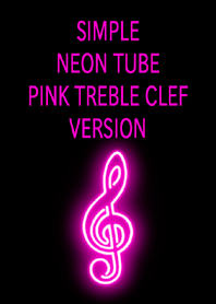 SIMPLE NEON TUBE PINK TREBLE CLEF