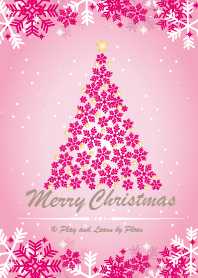 Christmas with snowflakes : Pink Lover