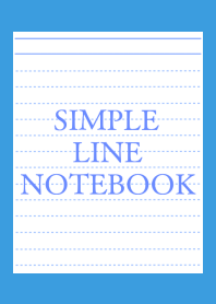 SIMPLE BLUE LINE NOTEBOOK-BLUE-YELLOW