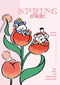 Donny the Polar Bear,Tulips and Spring
