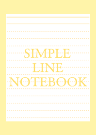 SIMPLE YELLOW LINE NOTEBOOKj-LIGHTYELLOW
