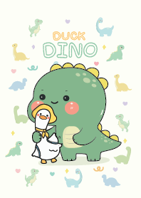 Dino with duck
