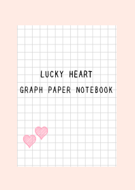 LUCKY HEART GRAPH PAPER-LIGHT PINK
