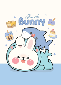 บันนี่กระต่ายชุดวาฬ & ฉลามน่ารัก สีบลู