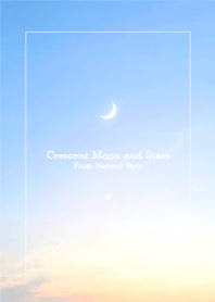 Crescent Moon and Stars55/Natural Style