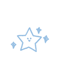 Biepoのシンプル12-1ゆるい星(ブルー)
