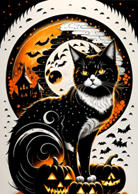 cat halloween 2CA834