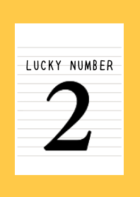 LUCKY NUMBER 2 NOTEBOOK/ORANGE