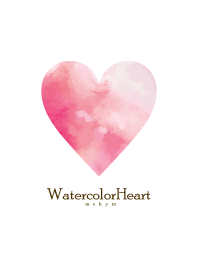 Watercolor Heart-RED 13