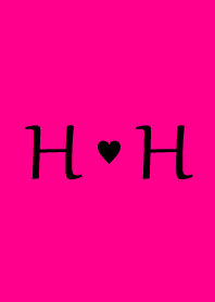 Initial "H & H" Vivid pink & black.