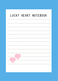 LUCKY HEART NOTEBOOKj-BLUE