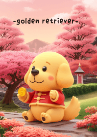 golden retriever & Chinese New Year4(JP)