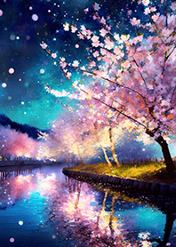 美しい夜桜の着せかえ#2603