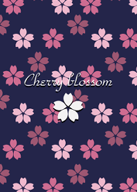 Cherry blossom -Navy blue-