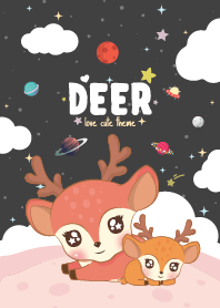 Deer Fat Kawaii Black