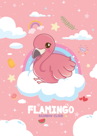 Flamingo Rainbow Cloud Light Pink