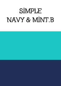 Simple navy & mintblue.