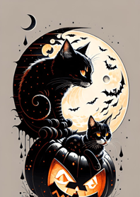 halloween cat 6B5FbB