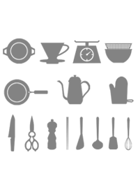 Theme of kitchenware(monotone)
