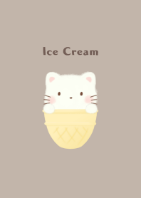アイスクリーム -ねこ- ブラウン