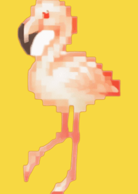 Flamingo Pixel Art Theme  Yellow 01