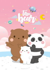 Three Bears Seaside Pink