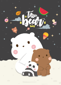 คุณหมีสามตัว ธีมสีดำ