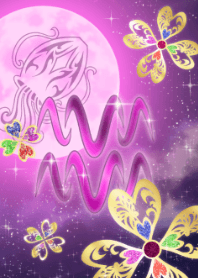 Aquarius Clover and Moon Purple JPN
