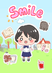 Smile at junior high school in Thailand