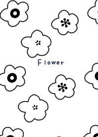 Line drawing floral pattern.