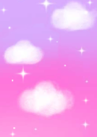 Pink Cloud Starry Sky