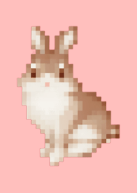 Rabbit Pixel Art Theme  Pink 02