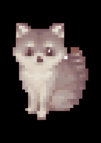 Raccoon Pixel Art Theme  BW 05