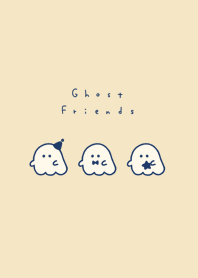 Ghost Friend(line)/ navy beige skin